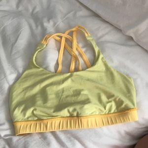 Lululemon yellow sports bra